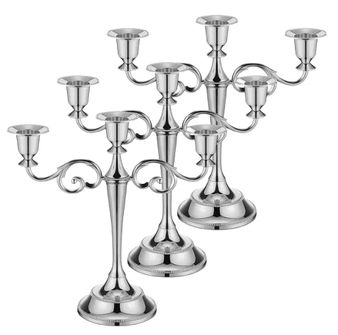 Custom Made Tableware Decorative Candle Holder Gold Polished Exquisite Candlestick Candelabra Room Home Decor Restaurant