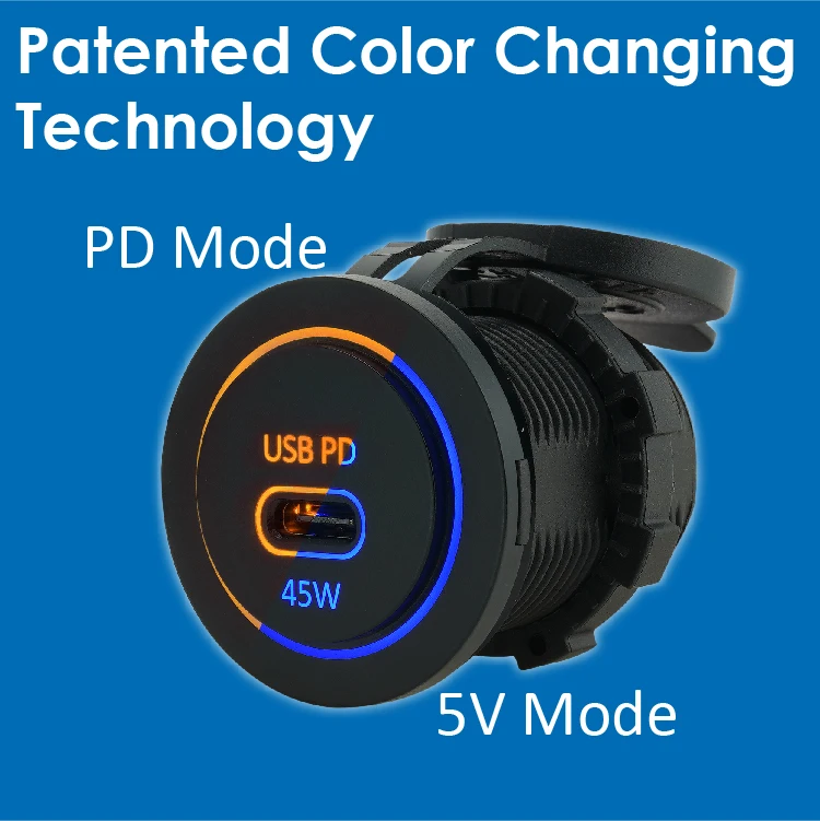 Hot sales dual pd and port car charger socket 12v usb Dual USB Socket suitable for Charging Tablets