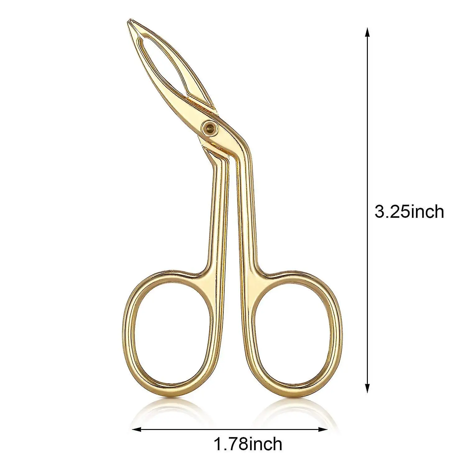 Scissors Shaped Eyebrow Tweezers Precision Brow Grooming Scissors Shaped Tweezers with Straight Tips and Clip By Gray Rocks