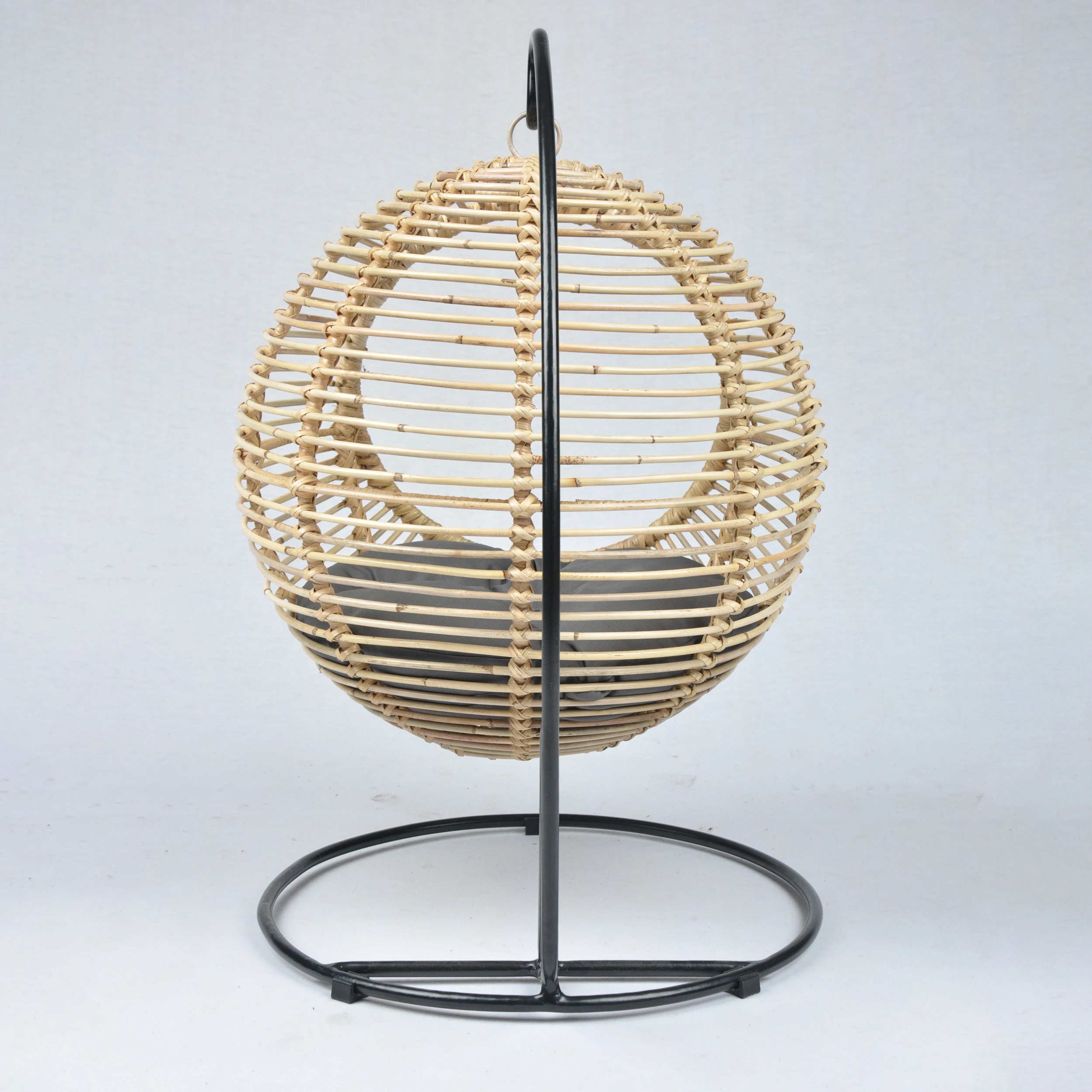 High Quality Natural Rattan Hanging Pet Bed with Alumunium Frame for Cat Dog
