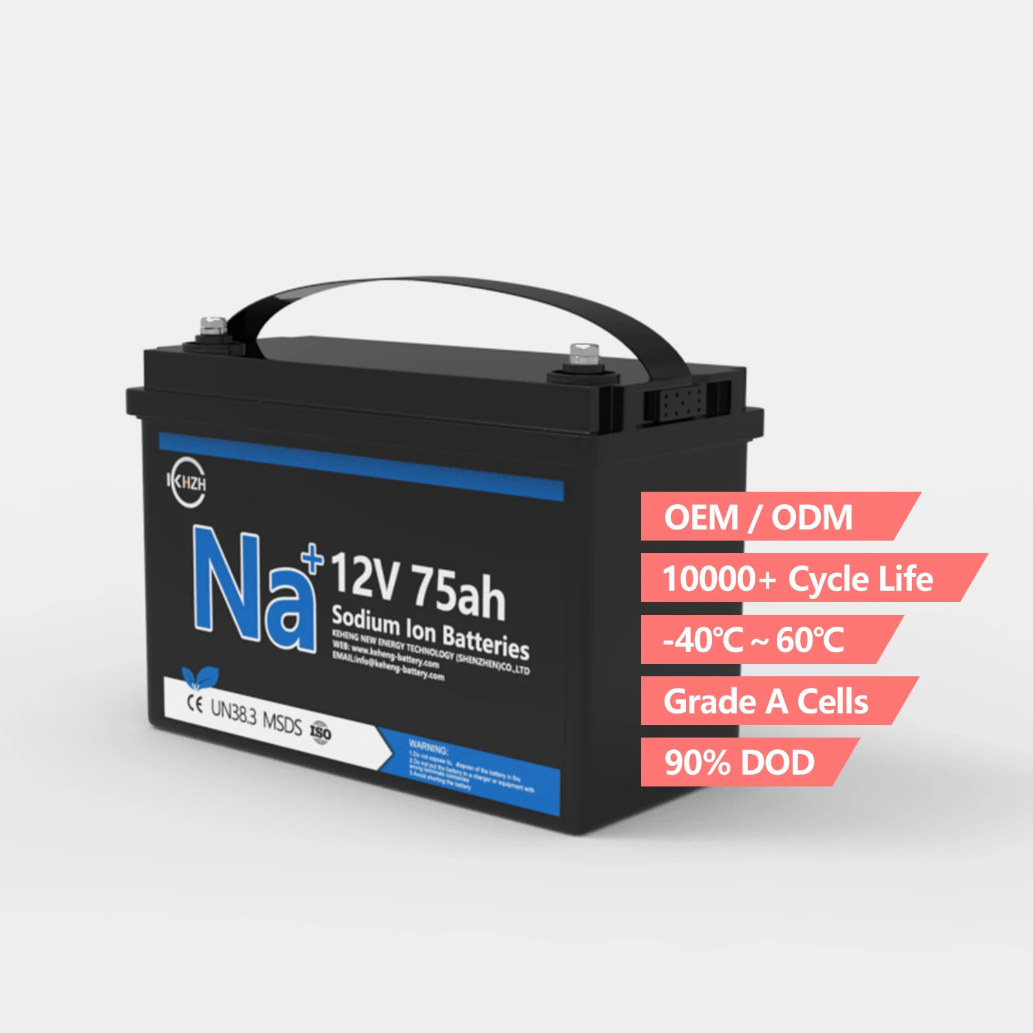Best Seller 12V Na Ion Car Battery 24V 48V  75Ah 40Ah 50Ah 100Ah 200Ah 5kw 10Kwh Solar Natrium System Catl Sodium Ion Batteries