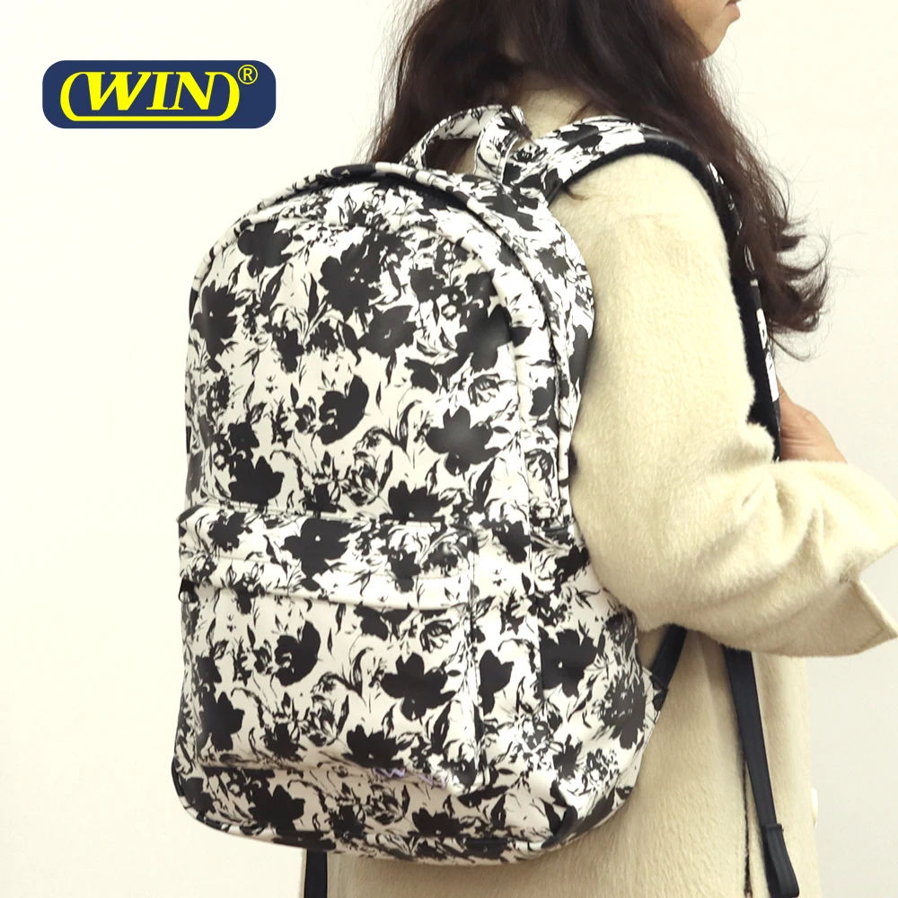 New Arrival Durable PU Leather Teenager Student Backpack School Bags