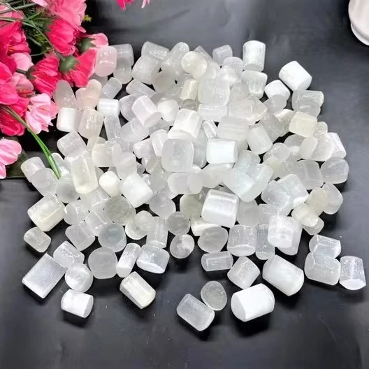 Standard Quality White Selenite Tumbled Stone For Spiritual Connection Wholesale Healing Gemstone Selenite Crystal Tumble Stones