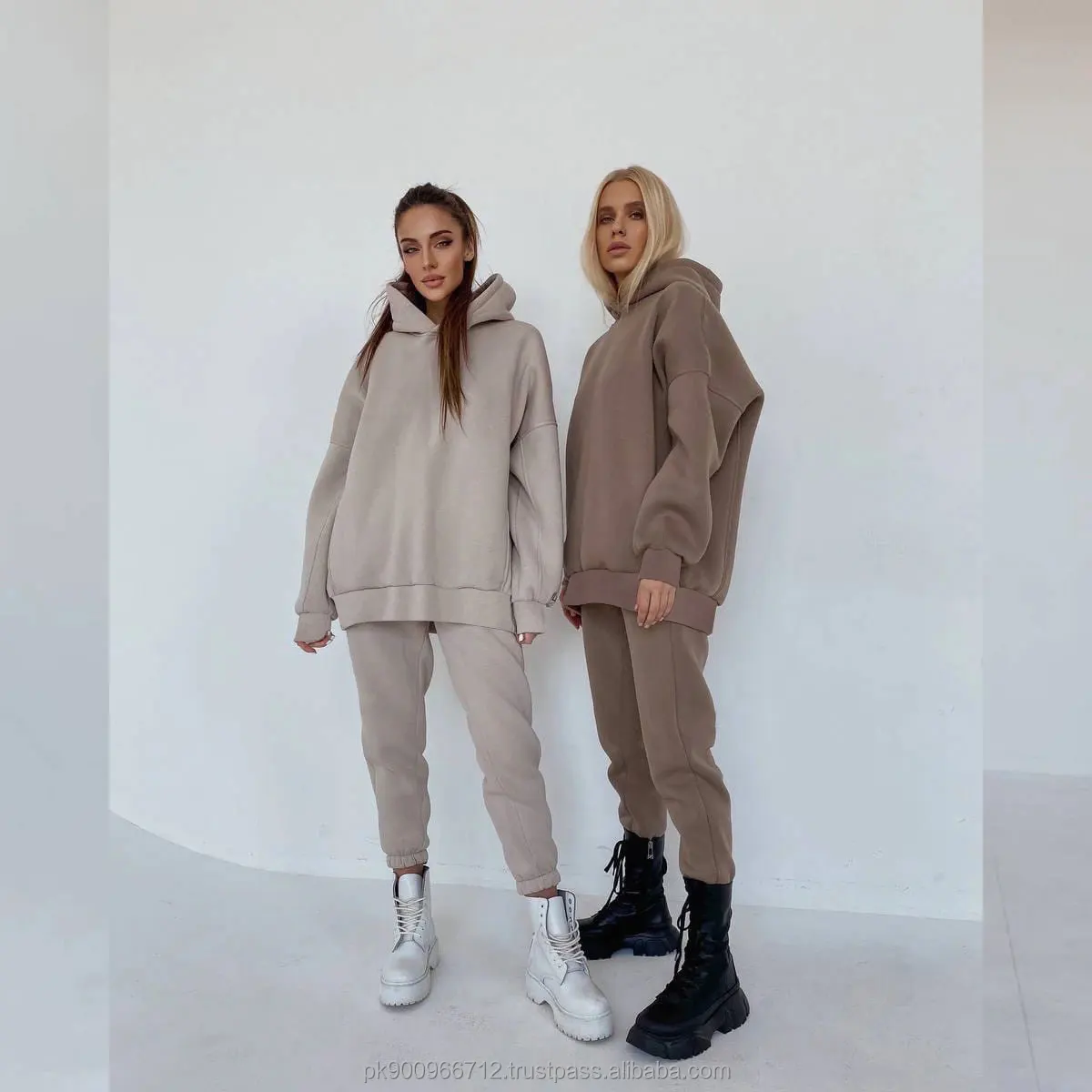 Women Jogging Sweatsuit Autumn Winter Top and Pants Tracksuit High Waist Sportswear jogger Sweat Suits