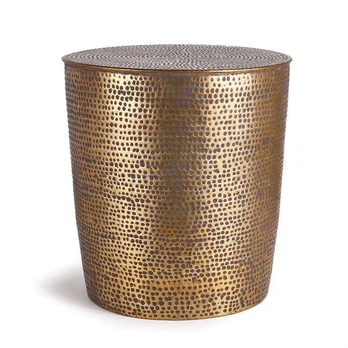 Hammered Style Brass Antique Finishing Metal Coffee Table for Living Room Hammered Design Centre Table High Quality Material
