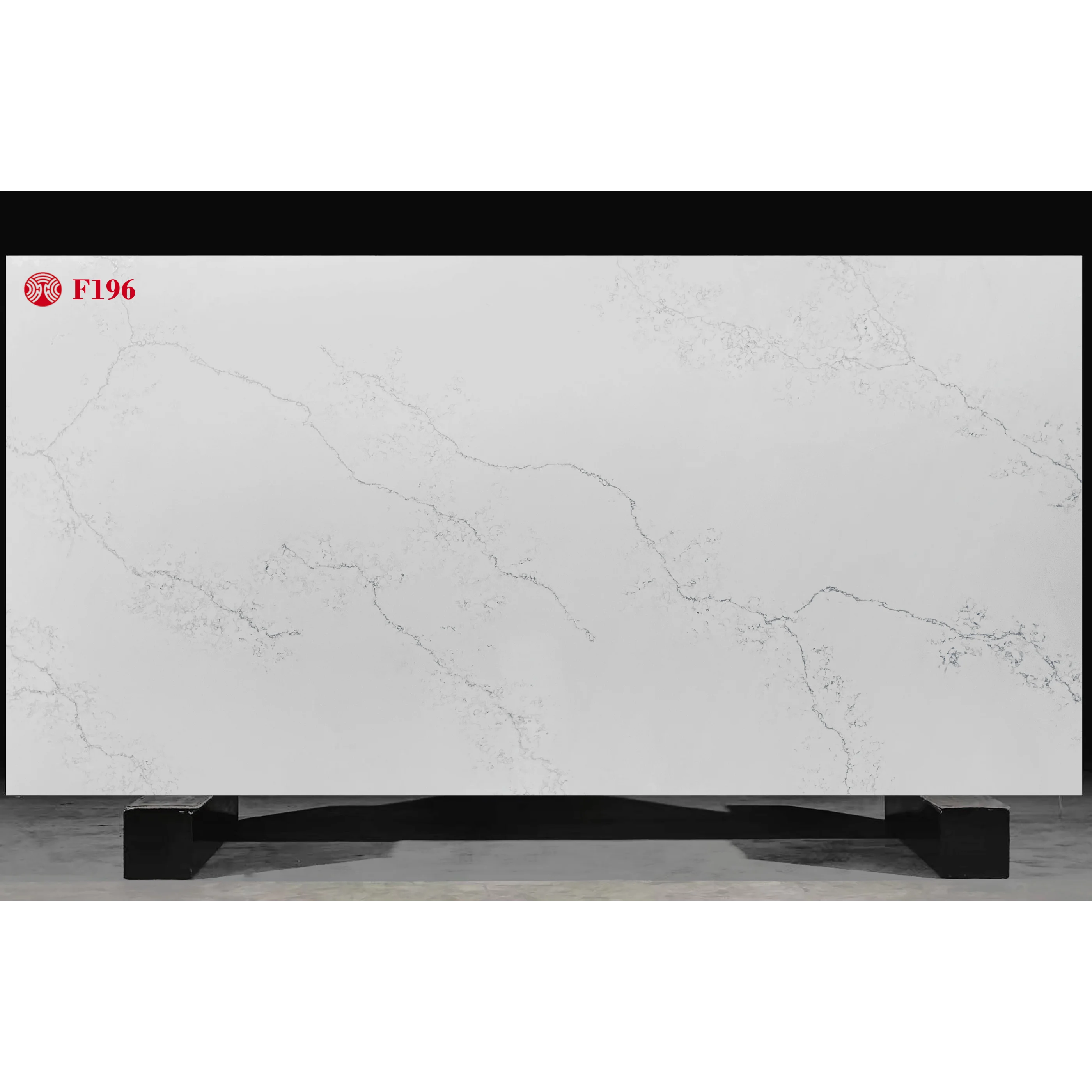 HIC Quartz White Carrara Artificial Quartz Stone Big Slab Kitchen Countertop Home Decorative Vanity Top Engineered Stone