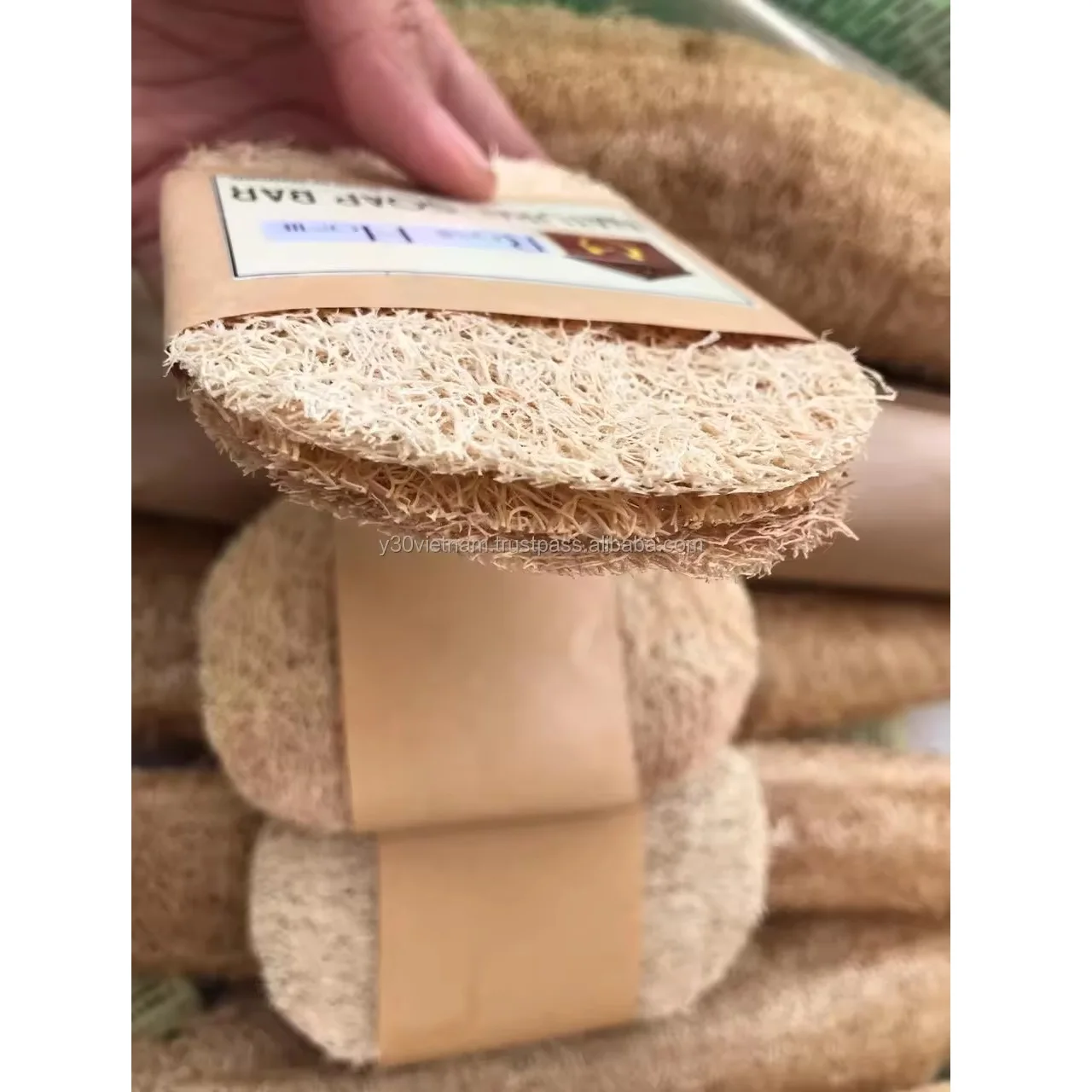 Wholesale 100% Organic Eco-Friendly Loofah Luffa Sponge 8*12 cm Natural Bath Shower Body Scrubber for Spa and Kitchen Use