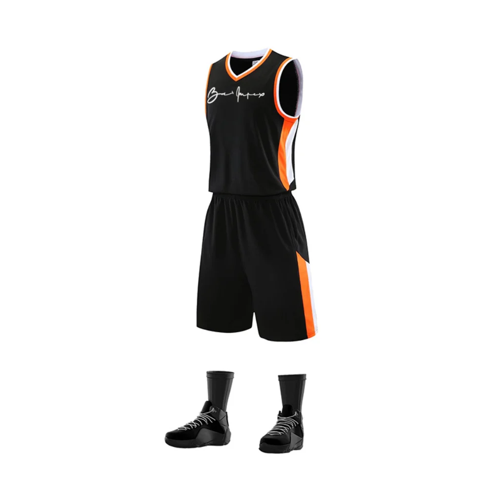 Custom your team logo Basket Ball Uniform men women boys basketball training jersey set