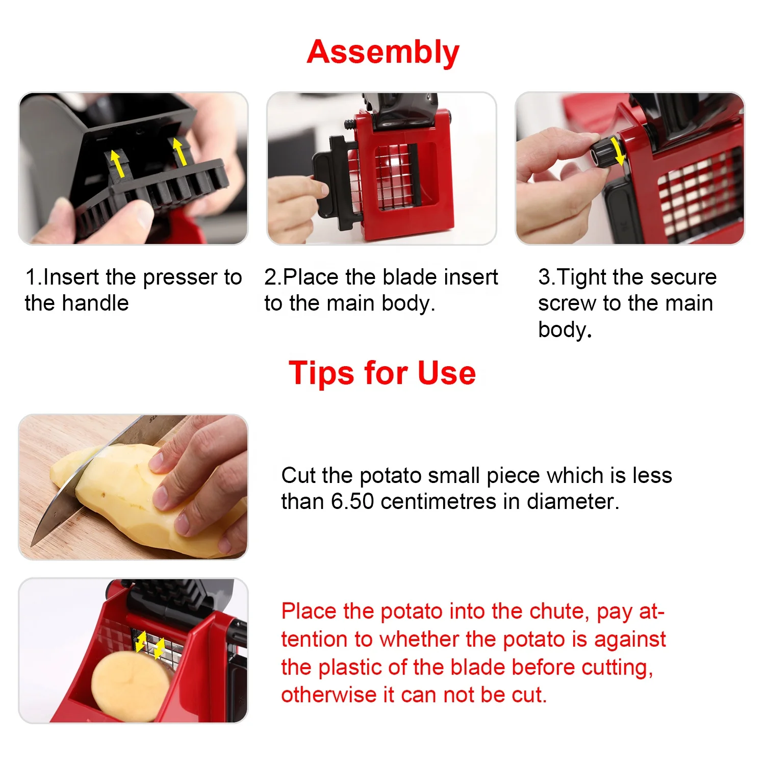 Kitchen manual french fry potato cutter multi functional veg cutter hand cutter for vegetable