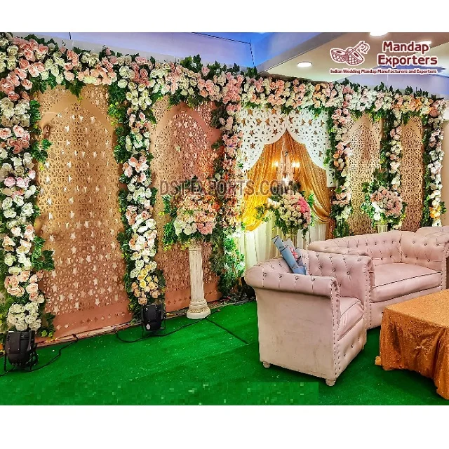 Buy Wedding Decor Ornamental Laser Cut Panel Designer Wedding Laser Cut Metal Panels Stylish Laser Cut Golden Wedding Panel