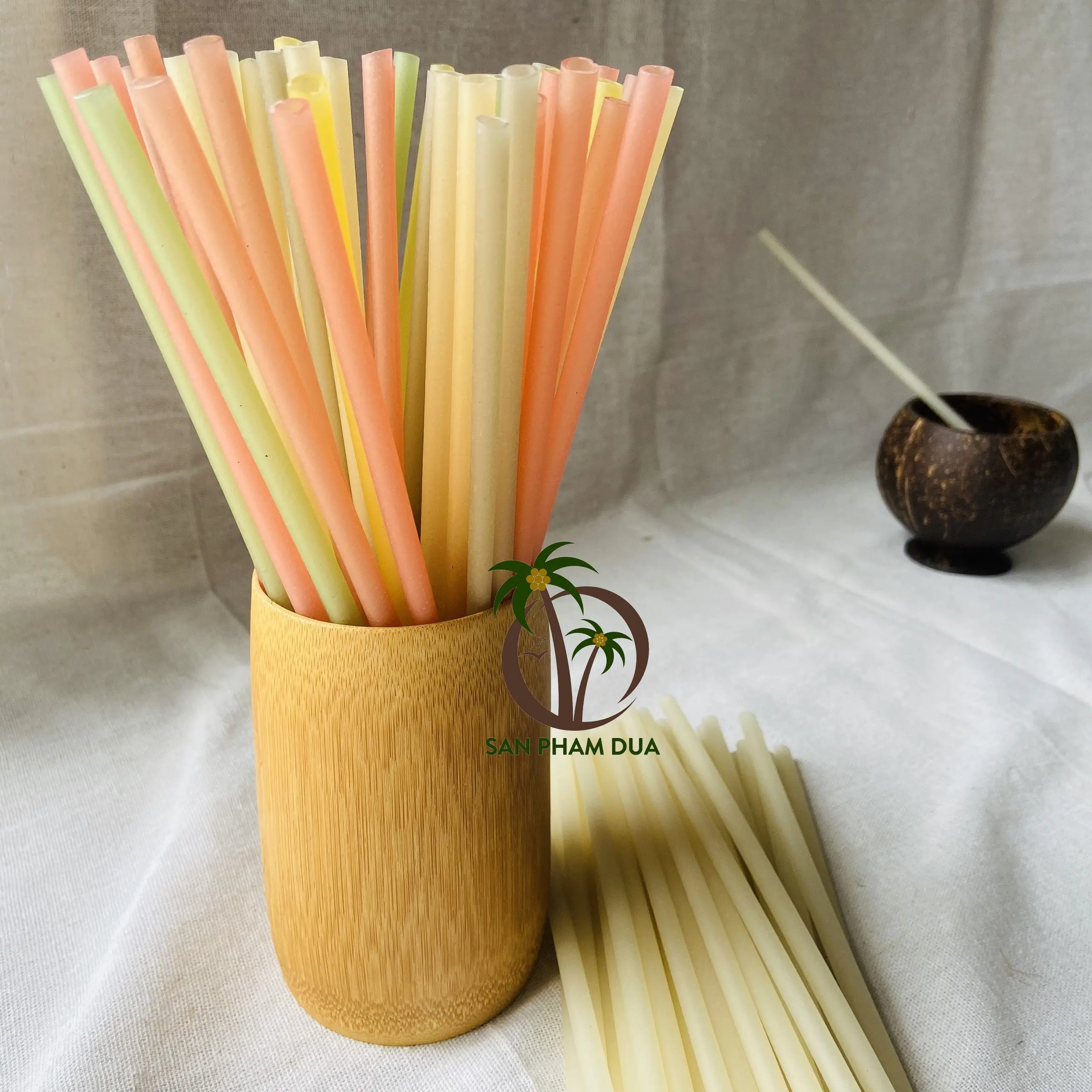 Supplier in Vietnam Rice Straws/ Disposable Straws/ Biodegradable Drinking Rice Flour Straws