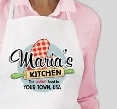 Customized cotton apron logo design print thick cotton quality apron custom made OEM cotton canvas apron