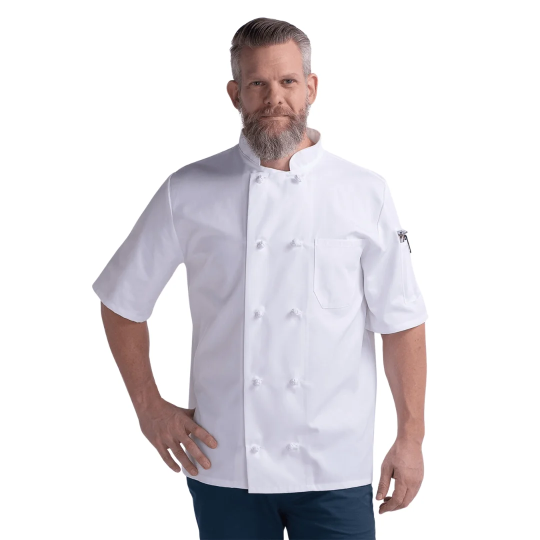 TOP SELLING chef uniform cooking wear summer chef uniform clothing white/black modern durable - FMF uniform - LOW MOQ