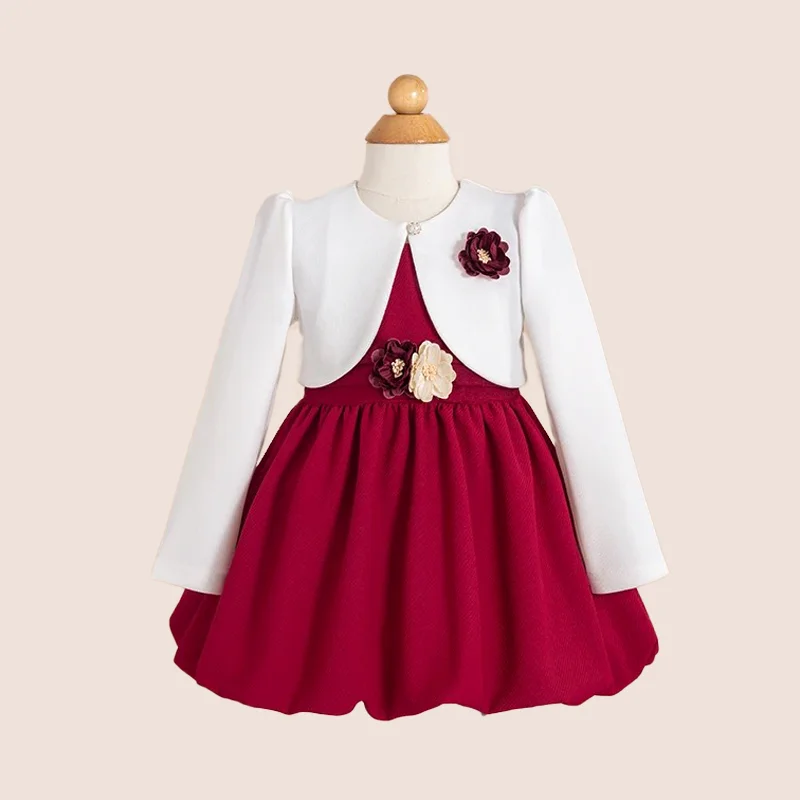 Vestidos de ninas, Повседневное платье для девочек с цветами, крестины на день рождения, для девочек 5 лет, зимние праздничные платья для маленьких девочек