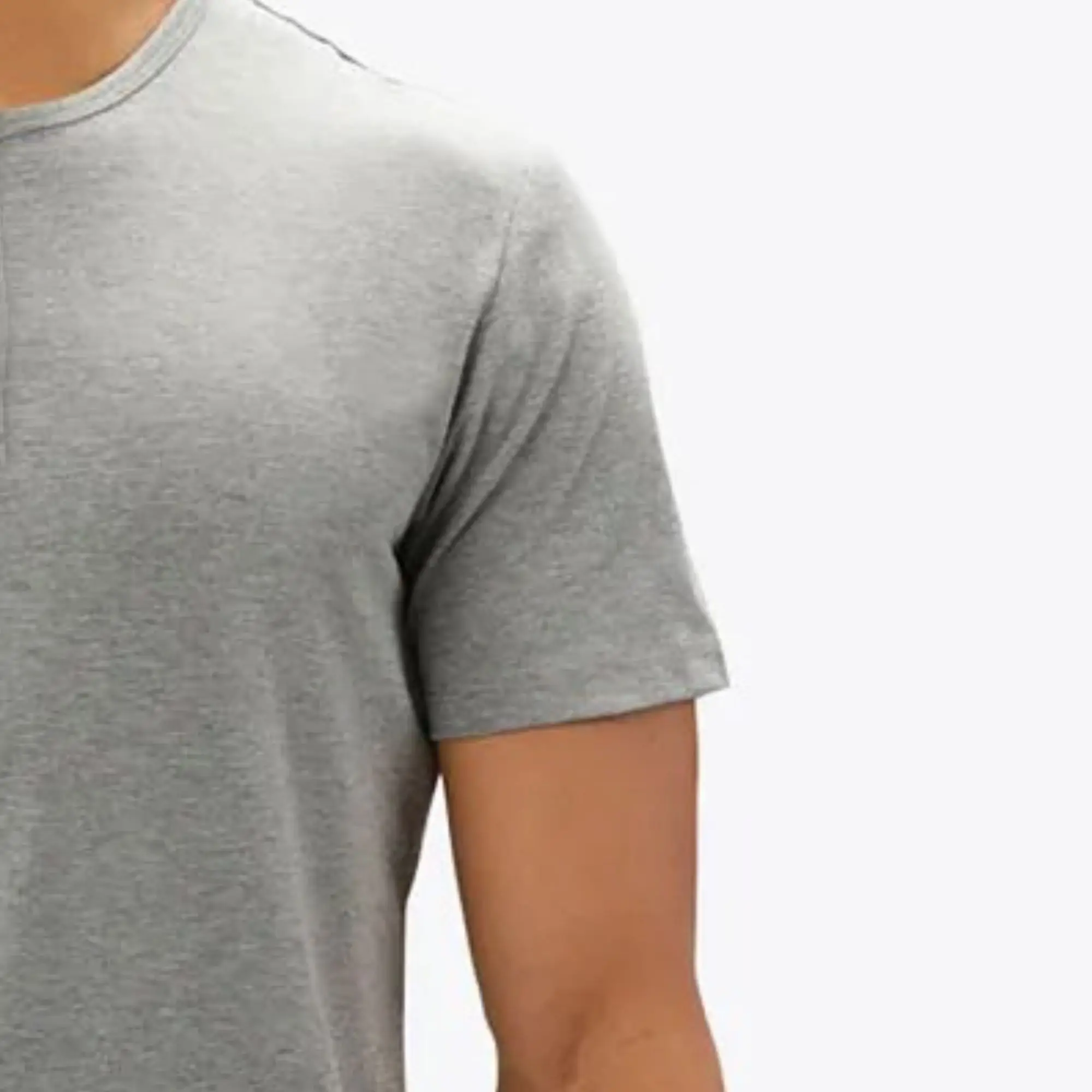 Customizable Wholesale Casual Slim Fit Henley Shirt Short Sleeve Muscle Wear Mens Gym T Shirt