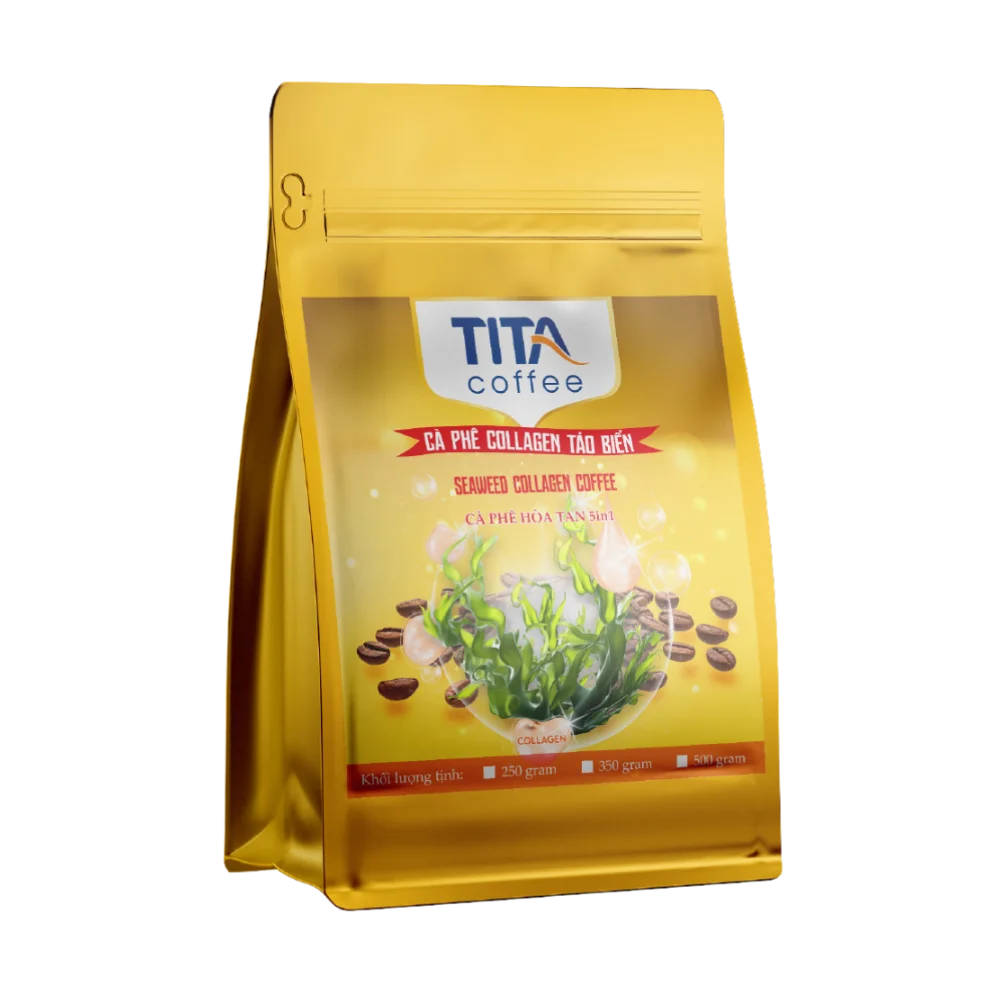 Hot Creamy Vietnamese Taste Best Price OEM Direct Factory Bulk with Own Label Collagen & Seaweed Instant Coffee Powder