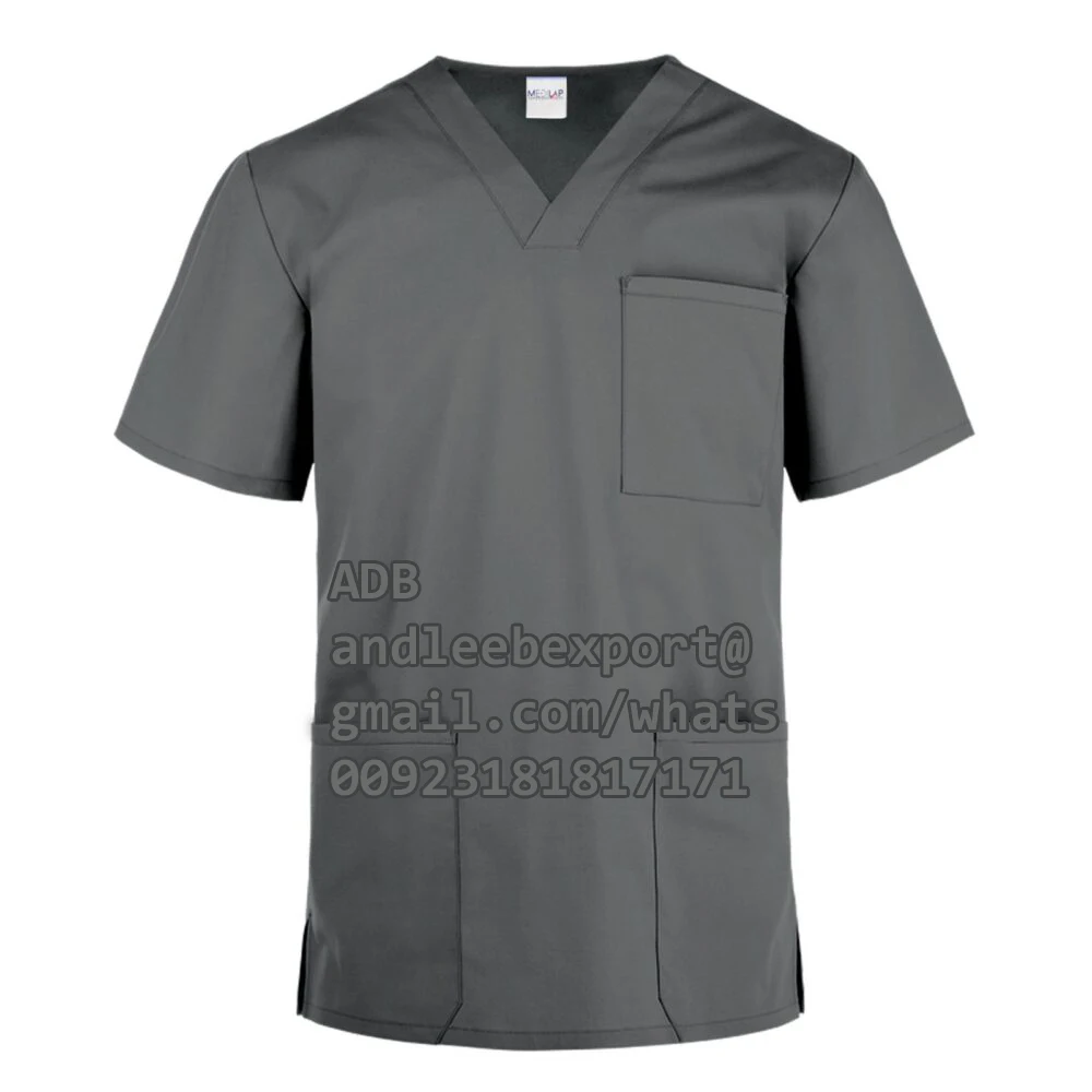 OEM Unisex V-Neck Short Sleeve Elastic Suit Tops Stretchy Nursing Jogger Hospital Uniforms SCRUBS UNIFORMS SETS for Medic Use
