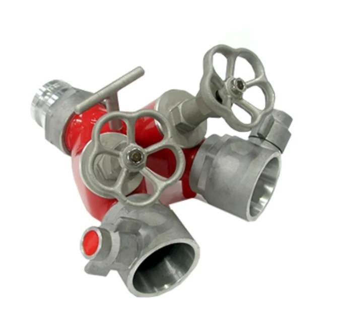Manufacturer Brass Fire Water Segregator 2.5 Inch 2 Way Fire Fighting Water Divider Price