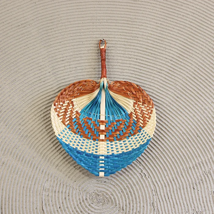 Ручной работы Многоцветный сушеный бамбук пальмовый лист ручной Мини Декор веер свадебное украшение и подарок