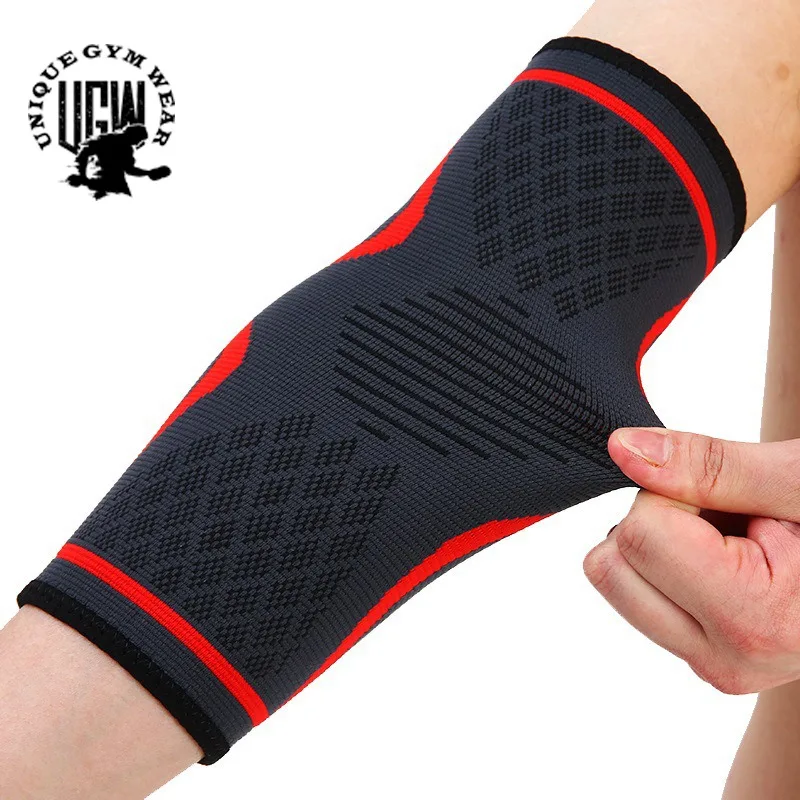 Customized Logo Adjustable Elastic Elbow Brace Neoprene Elbow Sleeve For Men