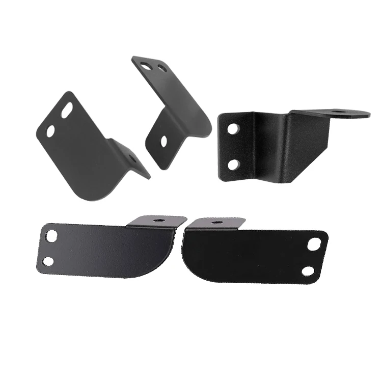 Custom Made Aluminum Light Mounts Holder Sheet Metal Fabrication Mounting Bracket With Black Color