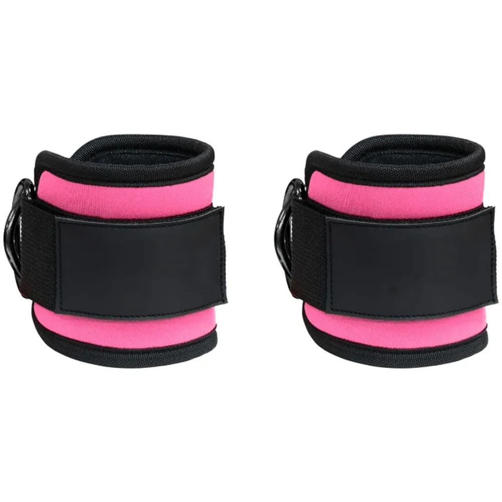 Adjustable Neoprene Support Ankle Cuffs Fitness Cable Machine Weight Lifting Straps with Ankle Straps