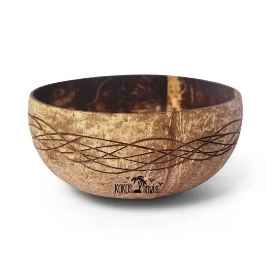 Premium Quality Lacquer Coconut Bowl  Hand Painted Customized Logo Accept Coconut Shell Bowl Factory Direct Wholesale Bowls