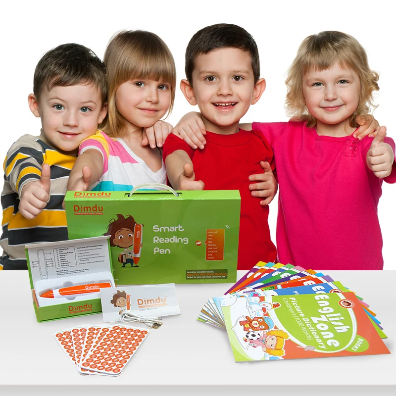Preschool language learning sound book educational talking english book pen for kids