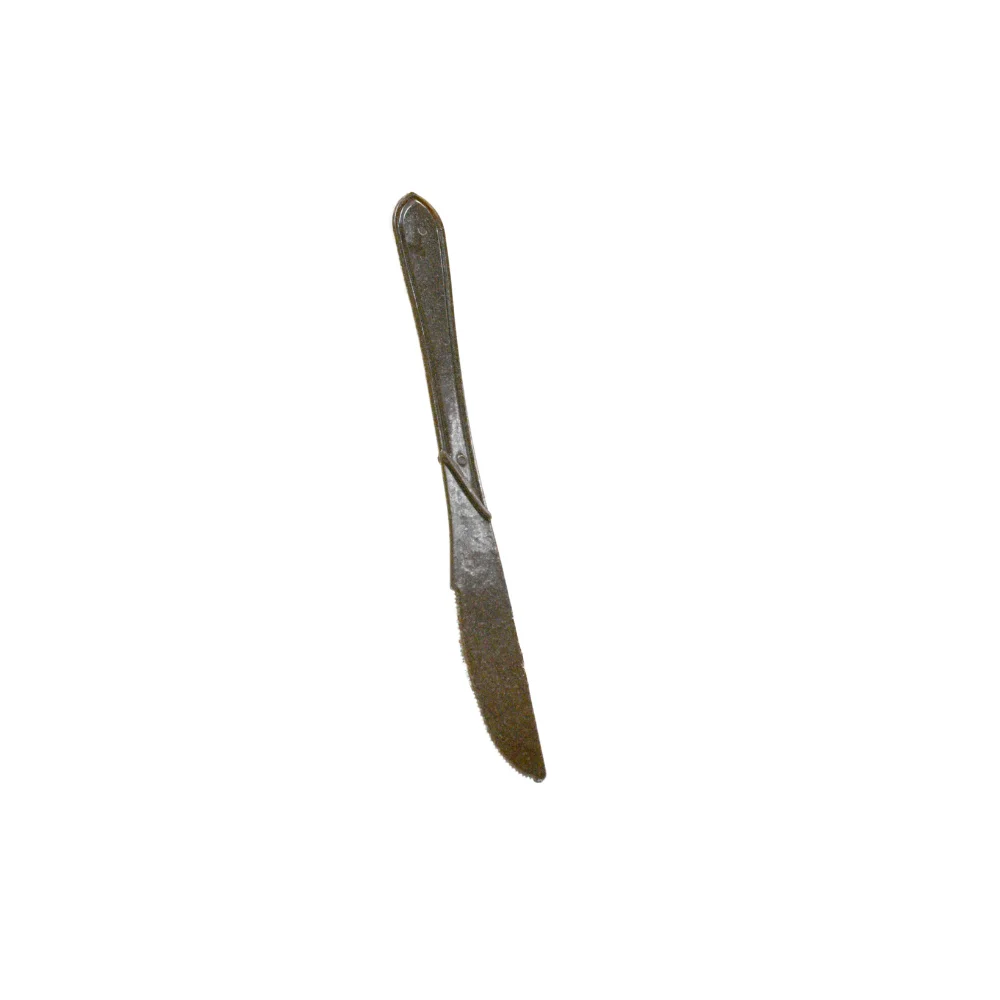 Biodegradable Disposable Cutlery Made From Coffee Ground. Knife Spoon Fork Utensils For Restaurants and Hotels