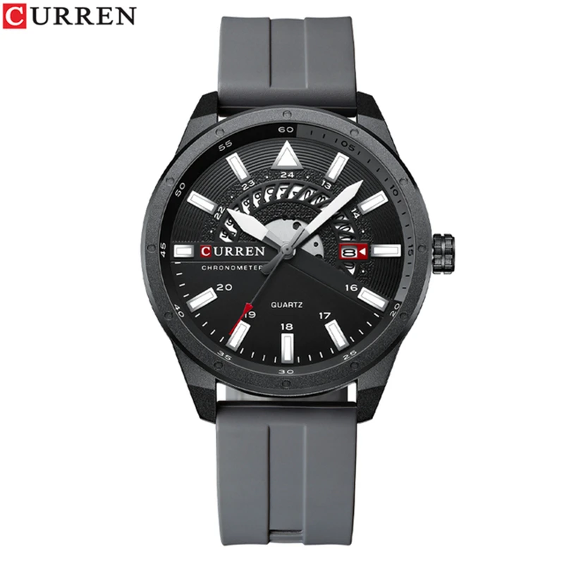 CURREN 8421 Mens Watches Top Brand Luxury Quartz Watch Men Fashion Casual Leather Strap Clock Small Dial Decoration Sport Watch