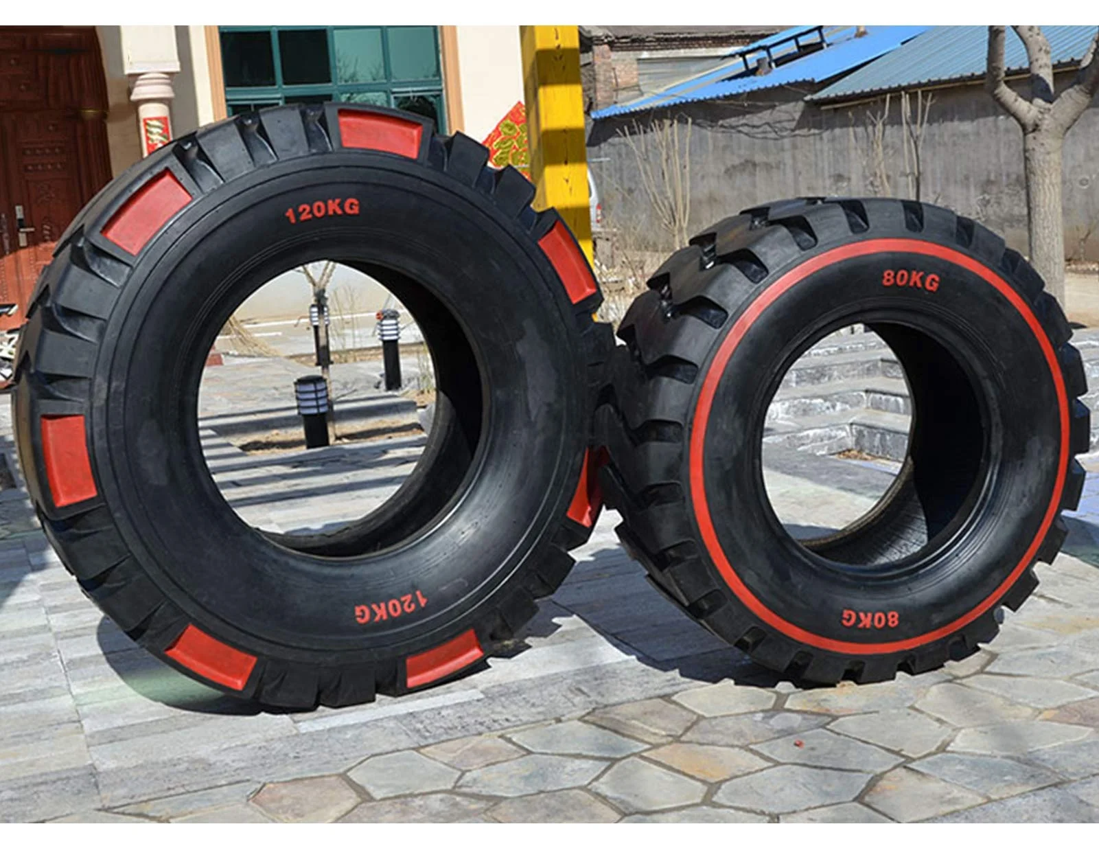 80KG Multi-Function Strength Strongman Training Equipment Tyre Flip Fitness Tire Gym Training Tire