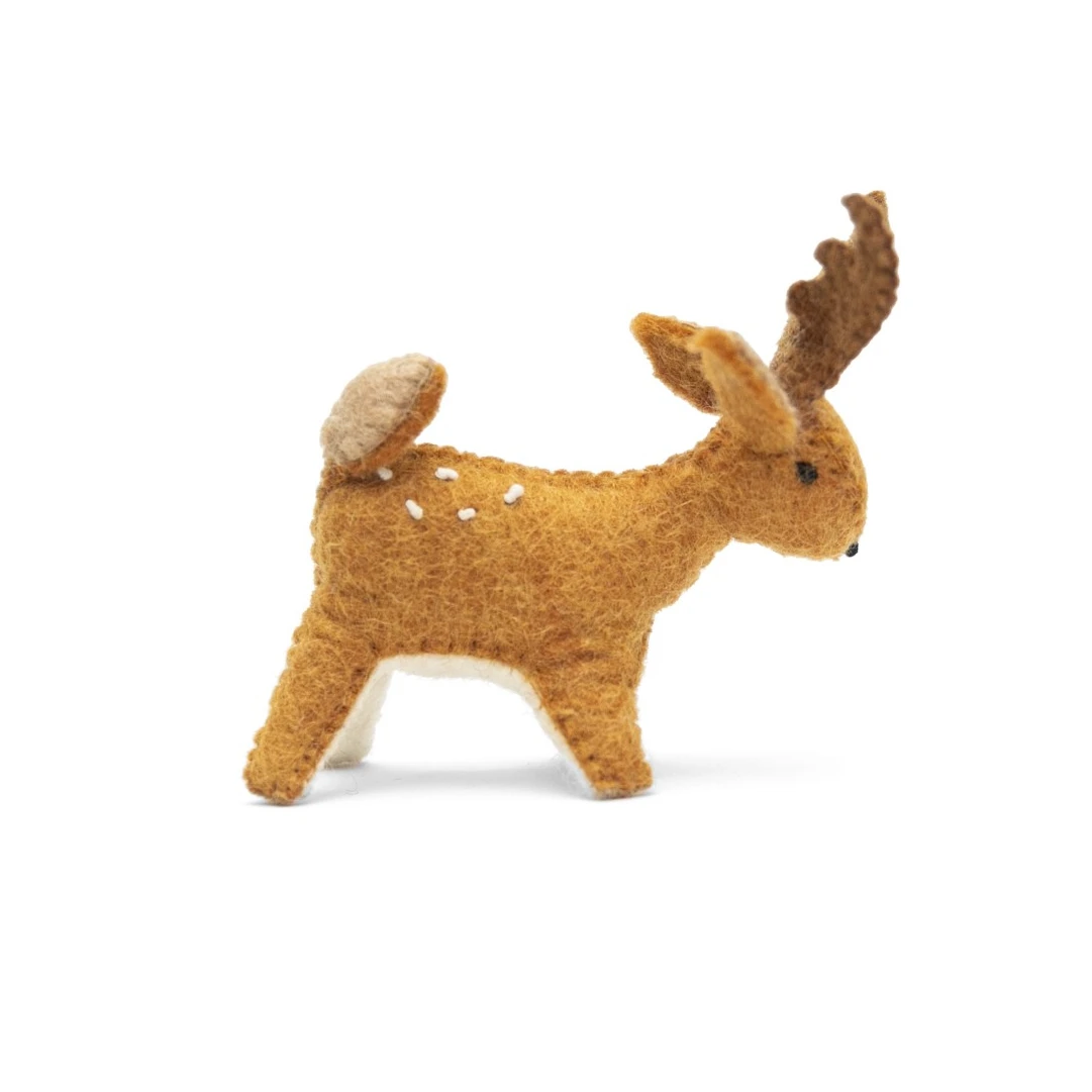 Felt Toy Educational Animal Wild Deer Doll Montessori Toy Doll Educational Stuffed Kids Play Toy Doll Christmas Halloween Decor