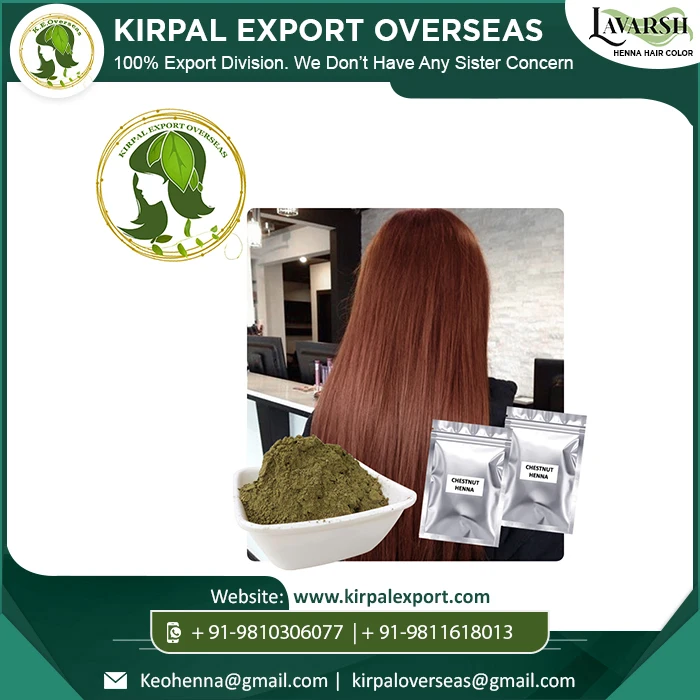 Natural Quality Sojat Rajasthani Indian Henna Chestnut Hair Powder Brands for Silky Hairs At Good Price
