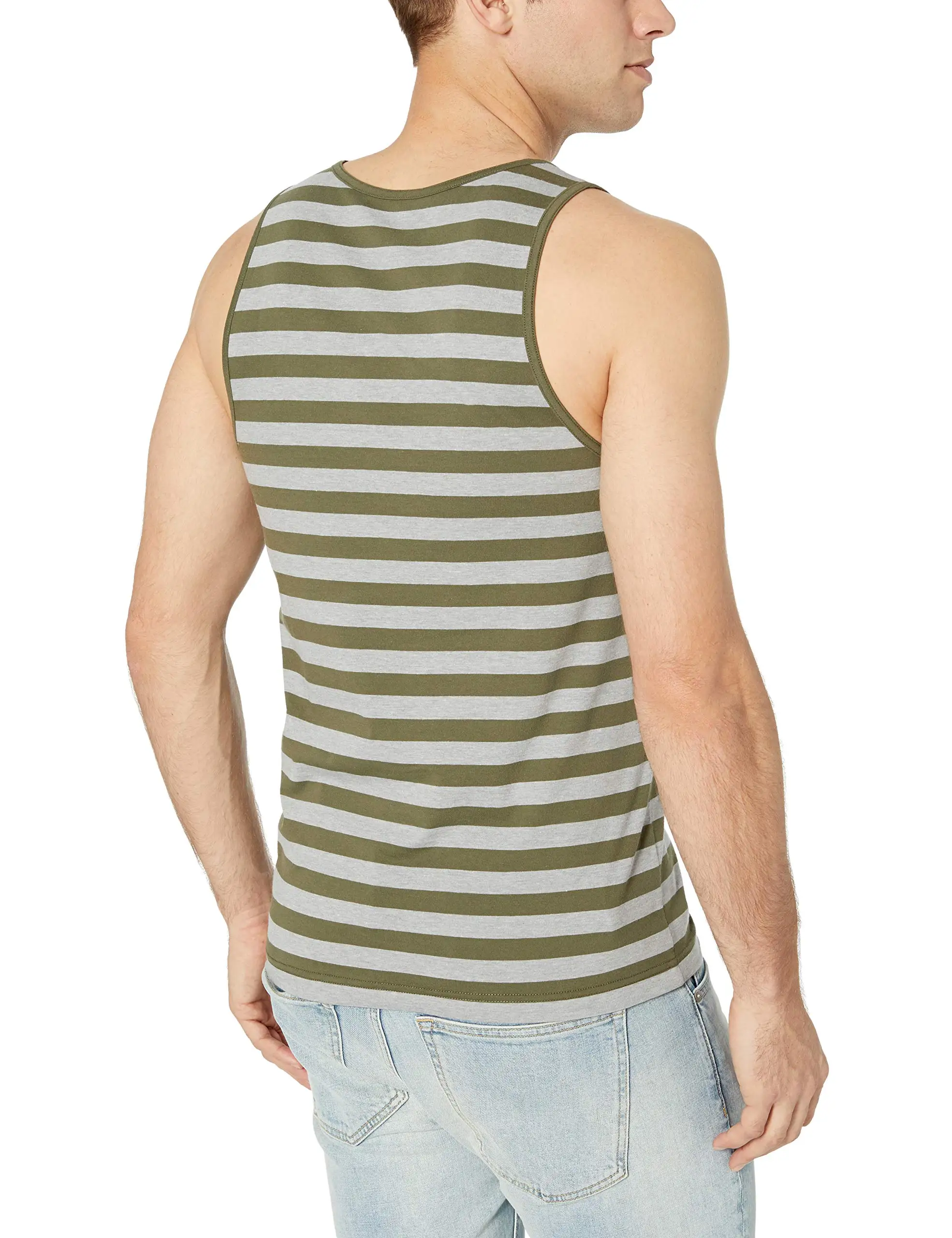 Wholesale custom men cotton white seamless fitness bodybuilding undershirt training string singlet gym tank tops vest for men