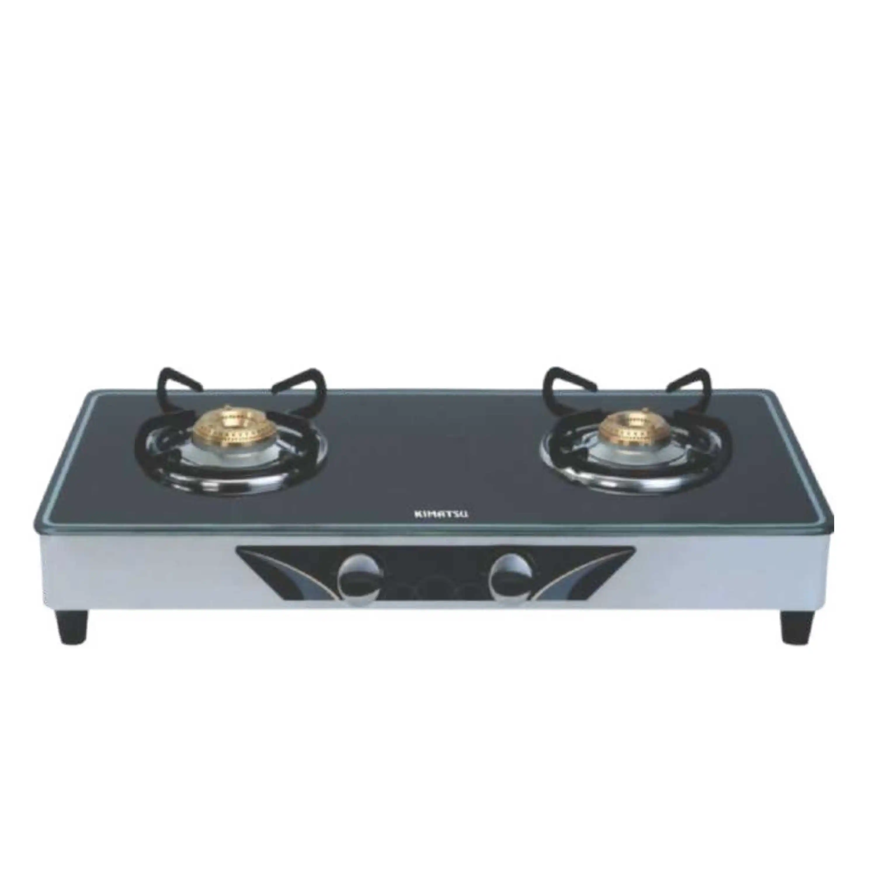 Double Burner Gas Stove Gas Cook-Top 90 mm Height Stainless Steel Body B2 103