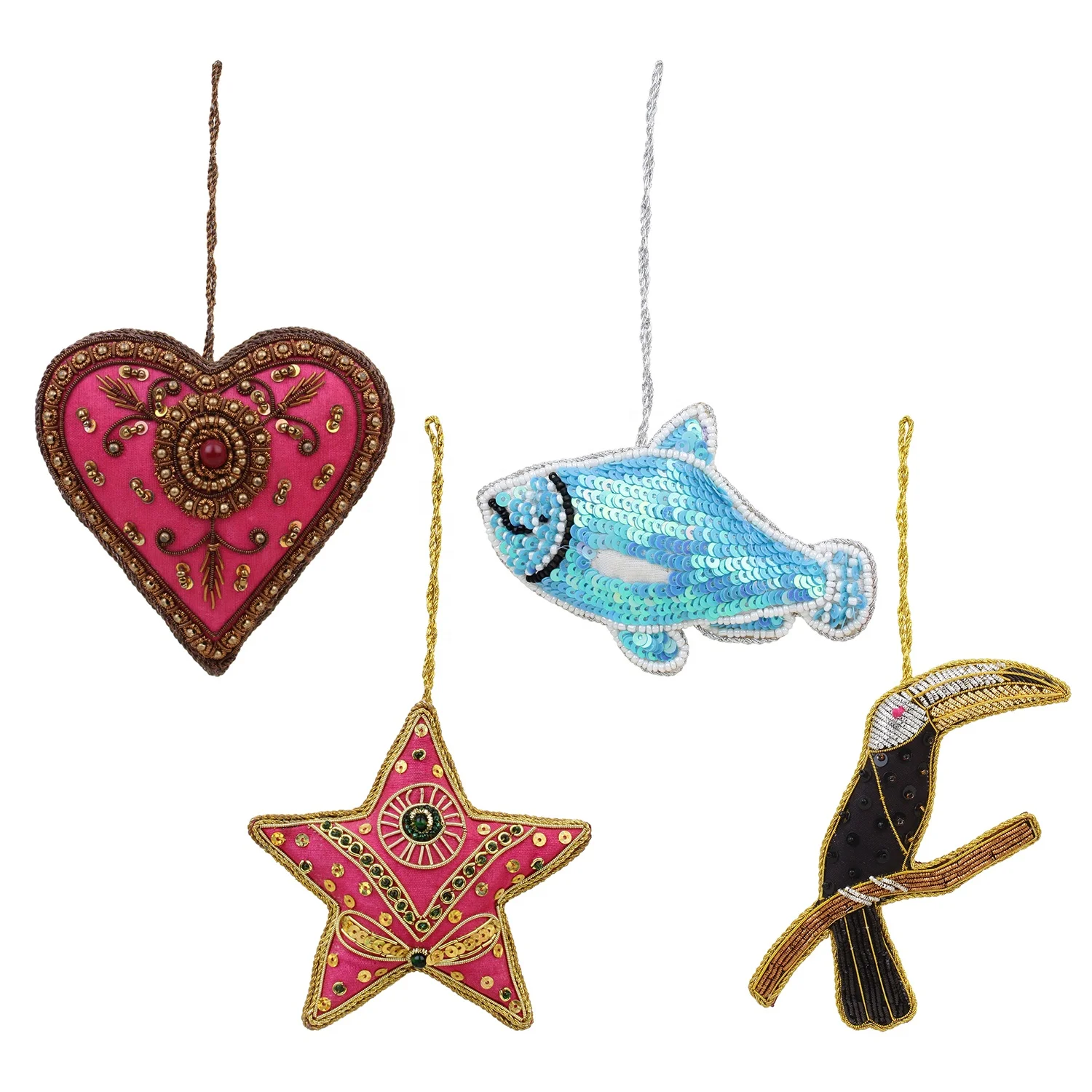 Handmade Embroidered Beaded Velvet satin Christmas Decorations Lama Santa  Socks   Flying Sparrow  Elephant  Flying Eagle Bee