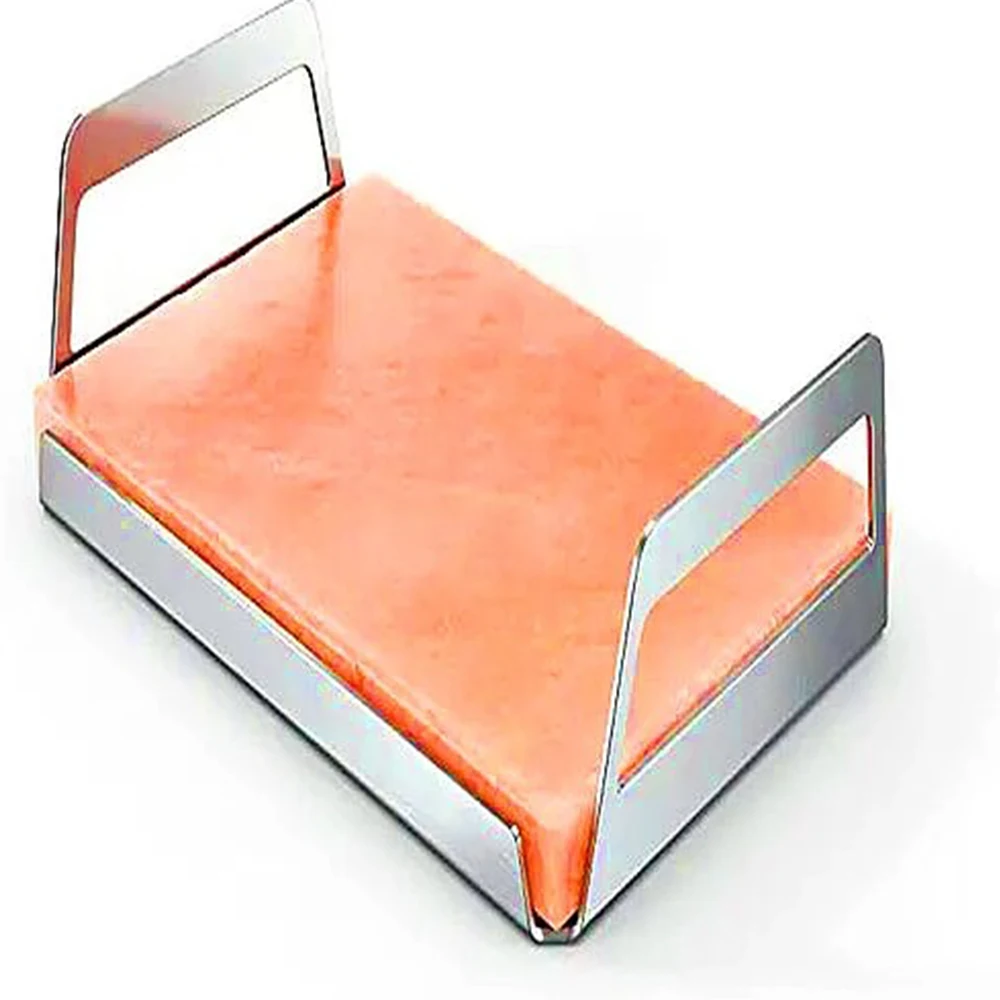 Himalayan Pink Crystal Salt Tile 8x8x2 for Grilling on BBQ Himalayan Salt blocks Himalayan Salt Plates One Side Natural