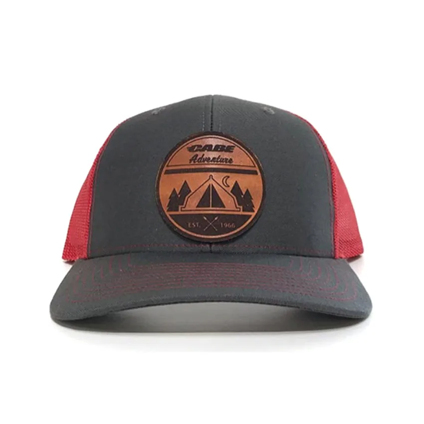 custom logo debossed sports baseball cap hat heat press leather patch