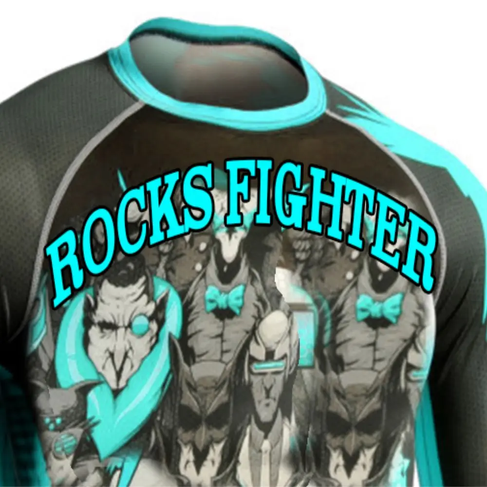 Custom Spandex Polyester Compression bjj T Shirt For Men Powerlifiting Mma Jiu Jutsu Rash Guard Wholesale