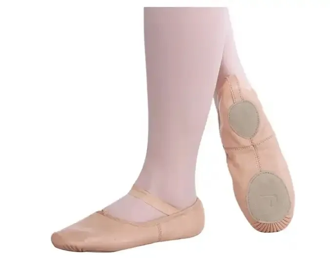 Factory Wholesale Half Sole Ballet Shoes Leather Full Sole Men Women Ballet Dance Shoes Flats Slippers for Girls Kids Ballet