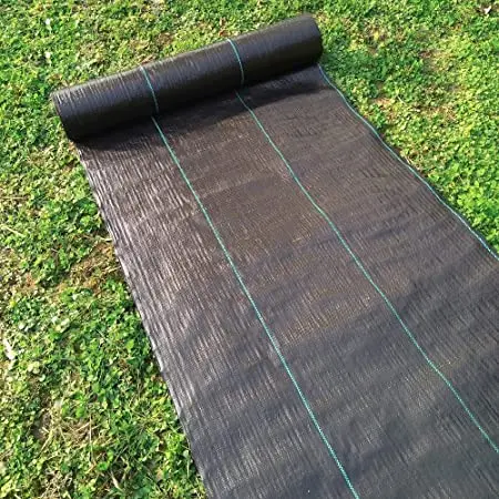 Anti grass woven plastic fabric heavy duty black PP ground cover for agriculture weed matting