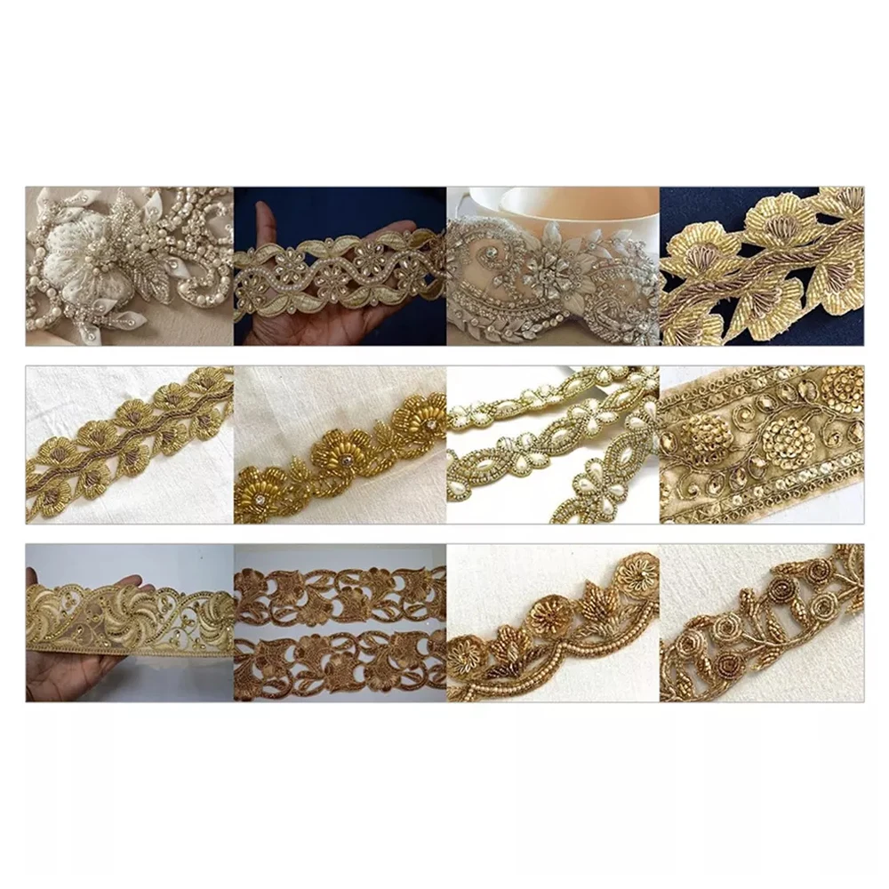 Embroidered Lace With Soft Sequins Design Best For Wedding Dress Buy At Very Best Price