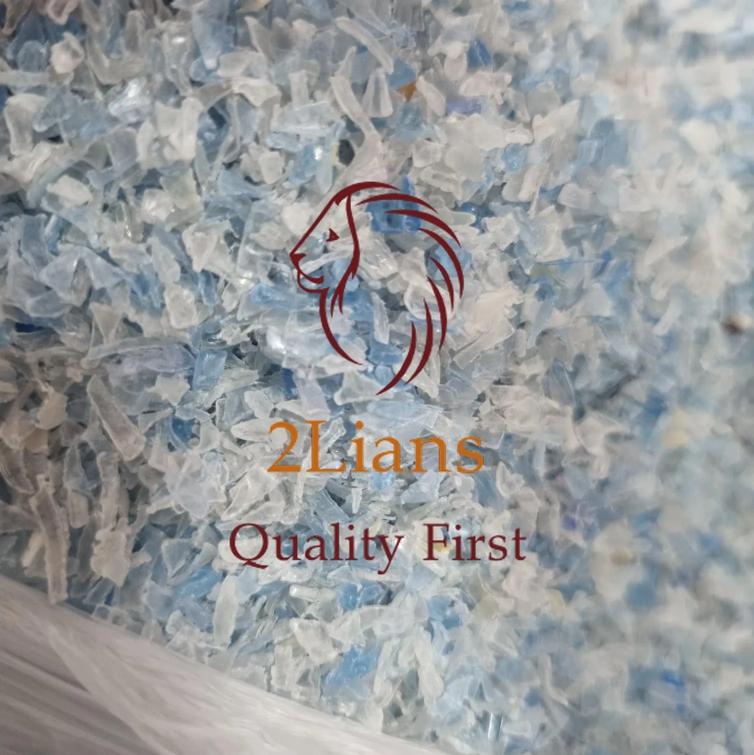 PET Bottle Fine Natural & Light Blue Plastic Scrap