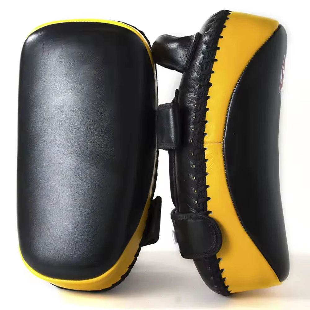 New 2024 Custom Made MMA Boxing Training Equipment Curved Taekwondo Focus Mitt Kicking Pad Punching Pad Kick Shield