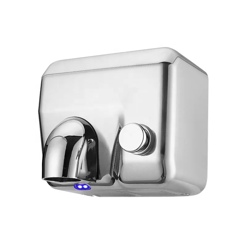Wall mounted stainless steel satin polish white black 2300W warm air wall mounted dry jet automatic hand dryer