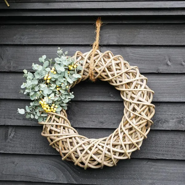 Rattan Christmas Wreaths dried Grape Vine Wreath For Hanging wall indoor Home Wall Decor Rattan Wreath for Christmas