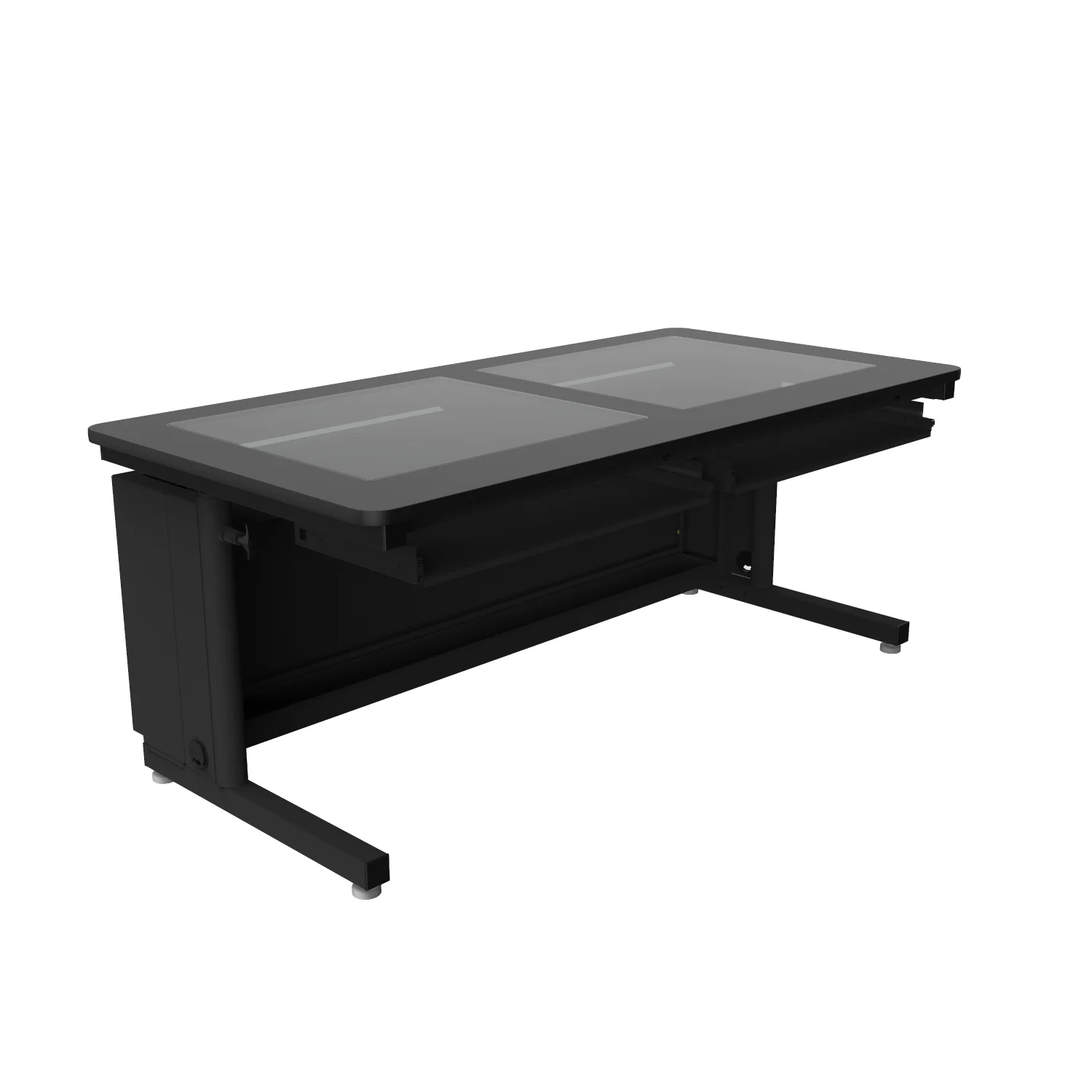 VersaDesk Downview Height-Adjustable Computer Table Black/Black