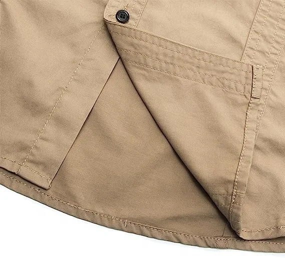 Mens Wear Casual Shirt 100% Cotton Long Sleeve Plus Size Military Style Cargo Shirts Man Fall Clothing