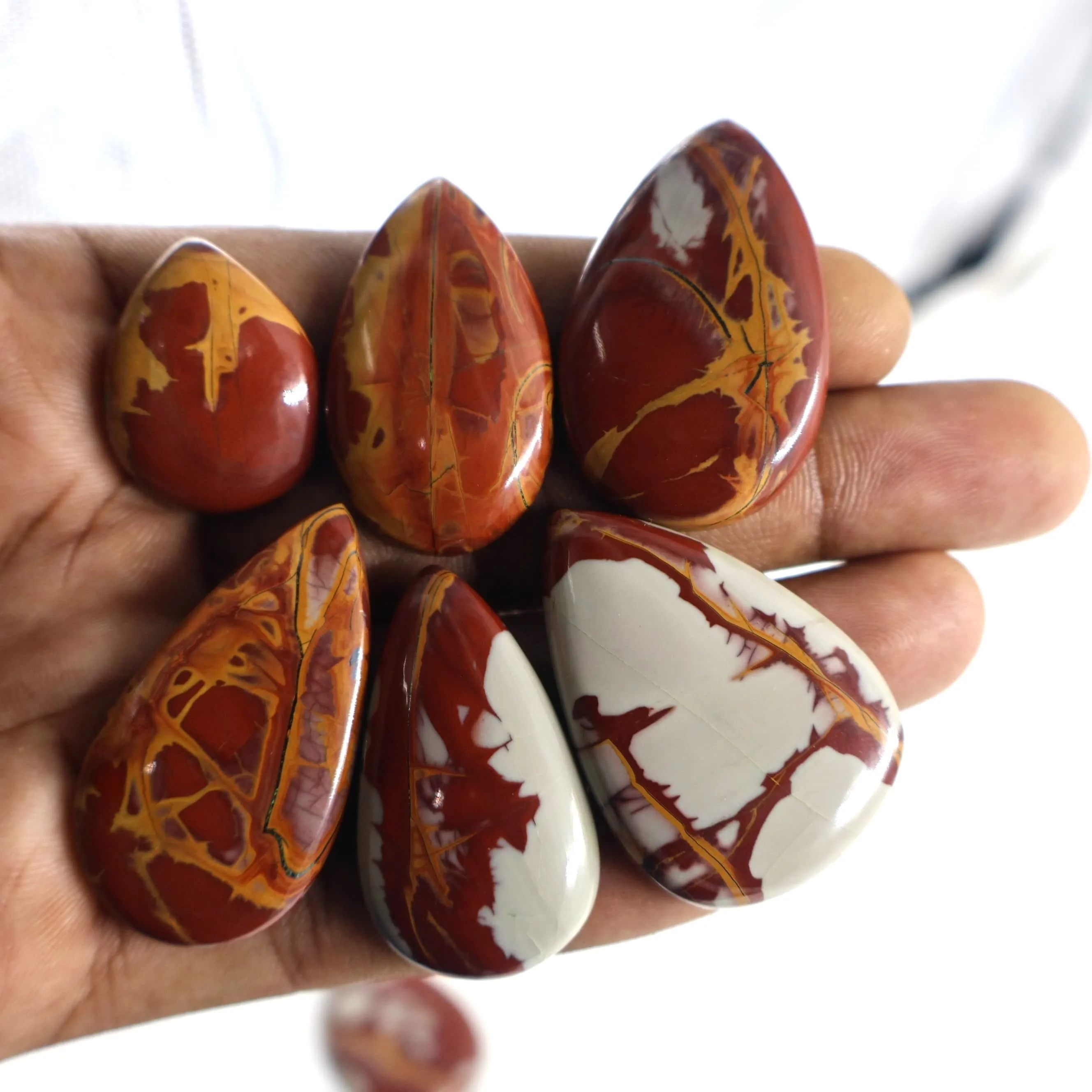 AAA+ Quality Natural Noreena Jasper Pear Loose Gemstone for Healing Jewelry OEM Cabochon Lot Free Size Jasper Gemstone