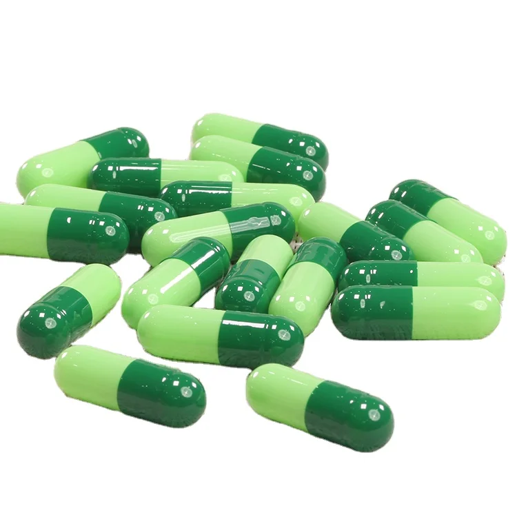 wholesale Green Color Capsules custom size empty gelatin capsule